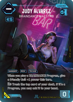 Image of Judy Alvarez - Braindance Maestro (015) - Edgerunner Open Season 1 Foil