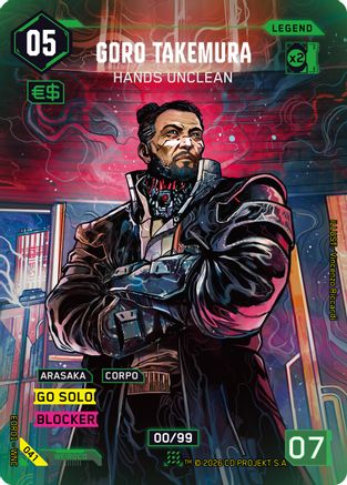 Image of Goro Takemura - Hands Unclean (041) - Edgerunner Open Season 1 Foil