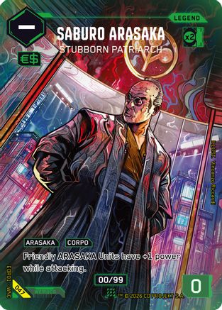 Image of Saburo Arasaka - Stubborn Patriarch (047) - Edgerunner Open Season 1 Foil