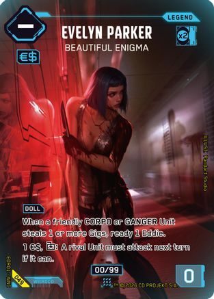 Image of Evelyn Parker - Beautiful Enigma (049) - Edgerunner Open Season 1 Foil