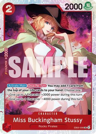 Image of Miss Buckingham Stussy (EB05-006) - Extra Booster: One Piece Heroine's Edition Vol. 2 Foil
