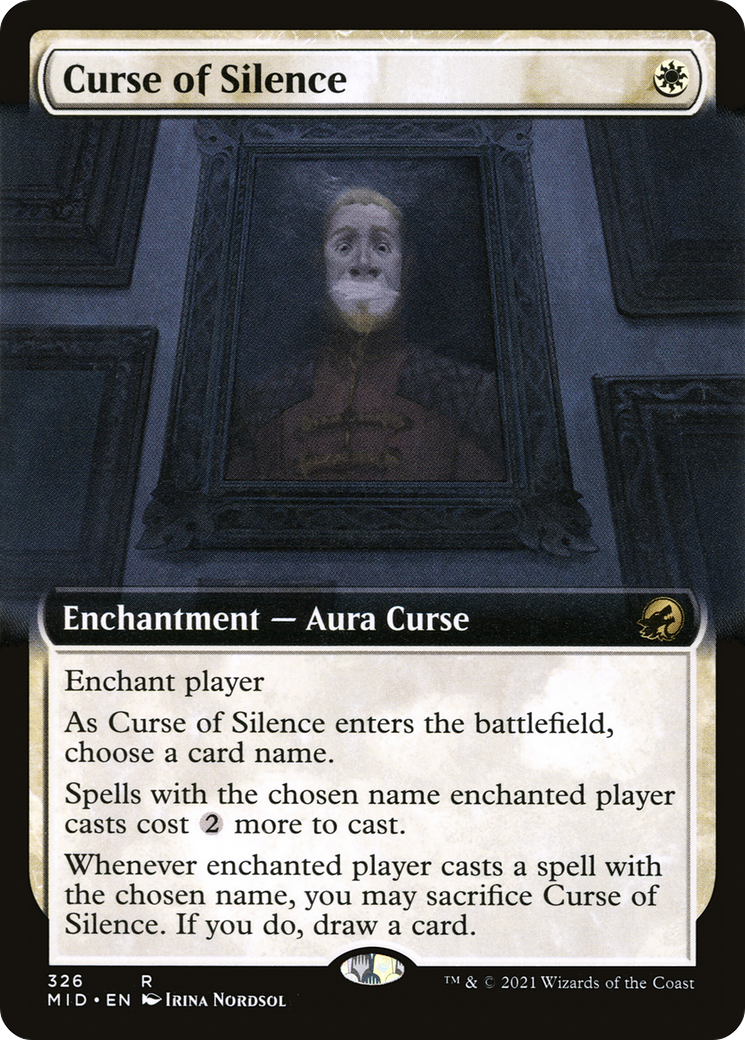 Image of Curse of Silence (Extended Art) (MID-326) - Innistrad: Midnight Hunt: (Extended Art) Foil