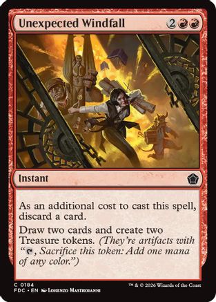 Image of Unexpected Windfall (FDC-184) - Commander: Foundations