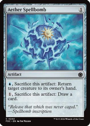 Image of Aether Spellbomb (FDC-244) - Commander: Foundations