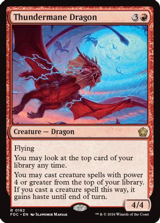 Image of Thundermane Dragon (FDC-182) - Commander: Foundations