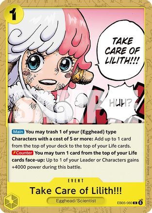 Image of Take Care of Lilith!!! (EB05-060) - Extra Booster: One Piece Heroine's Edition Vol. 2