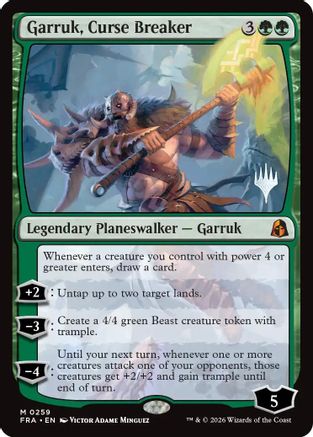 Image of Garruk, Curse Breaker (PPFRA-259) - Promo Pack: Reality Fracture Foil