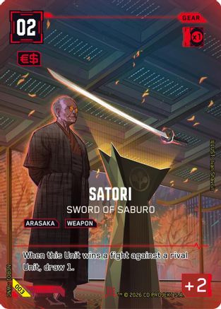 Image of Satori - Sword of Saburo (003) - Night City Brawl Season 1 Foil