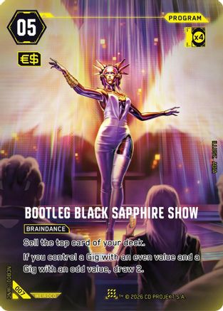 Image of Bootleg Black Sapphire Show (007) - Night City Brawl Season 1 Foil
