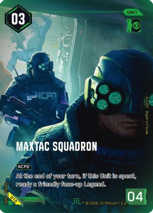 Image of MaxTac Squadron (010) - Night City Brawl Season 1 Foil