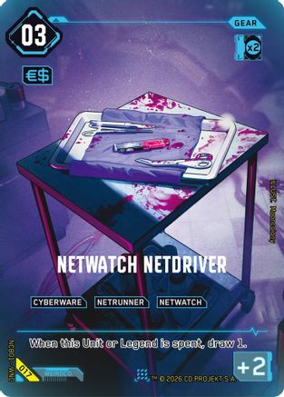Image of NetWatch Netdriver (017) - Night City Brawl Season 1 Foil