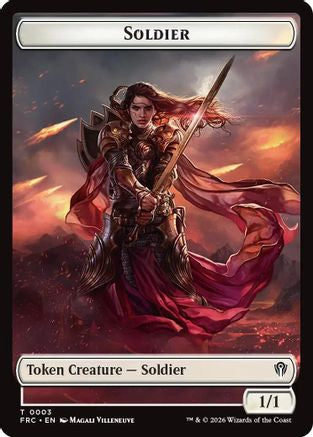 Image of Soldier // Map Double-Sided Token (FRC-3 // 14) - Commander: Reality Fracture