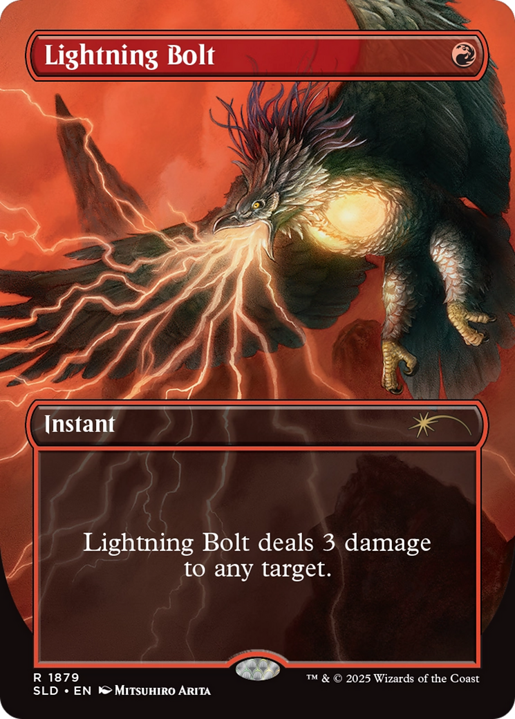 Image of Lightning Bolt (SLD-1879) - Secret Lair Drop (Borderless) Foil