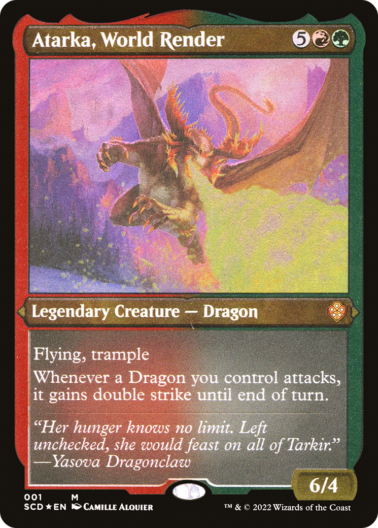 Image of Atarka, World Render (SCD-001) - Starter Commander Decks Etched Foil