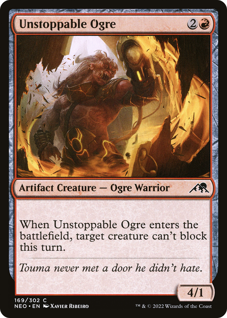 Image of Unstoppable Ogre (NEO-169) - Kamigawa: Neon Dynasty Foil