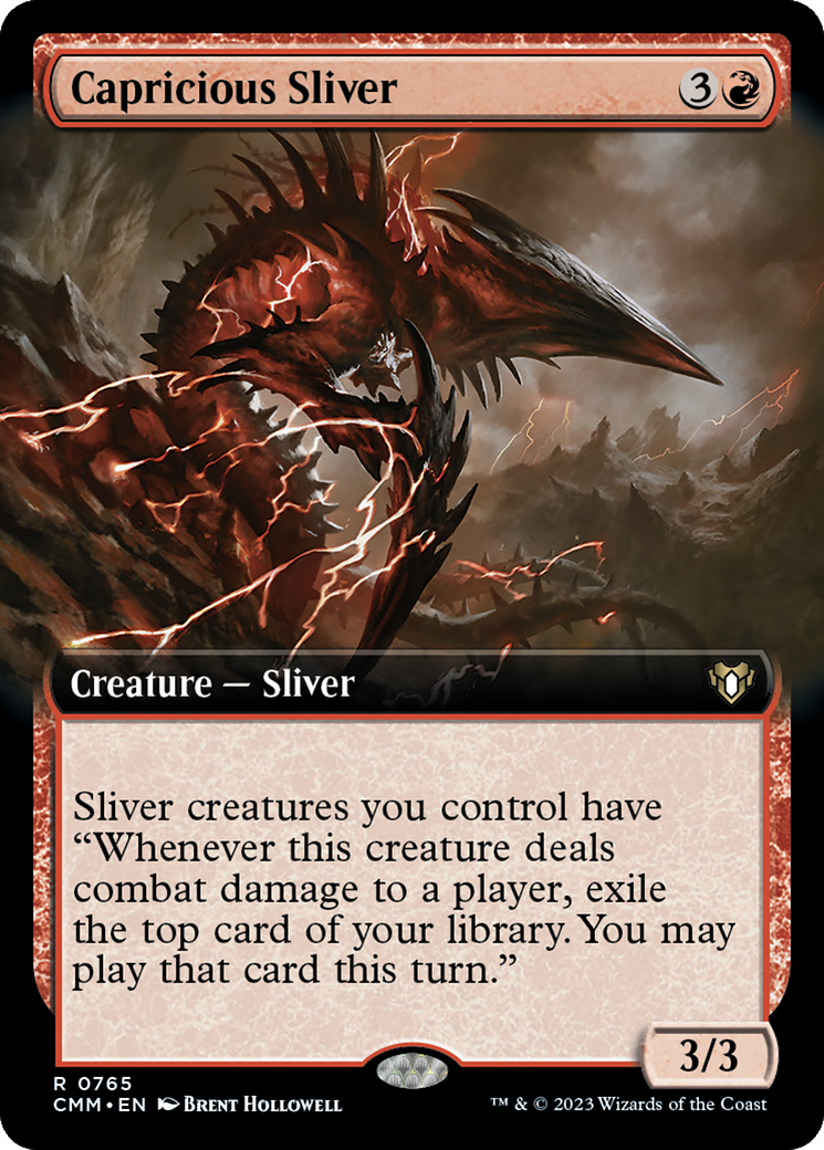 Image of Capricious Sliver (Extended Art) (CMM-765) - Commander Masters: (Extended Art) Foil