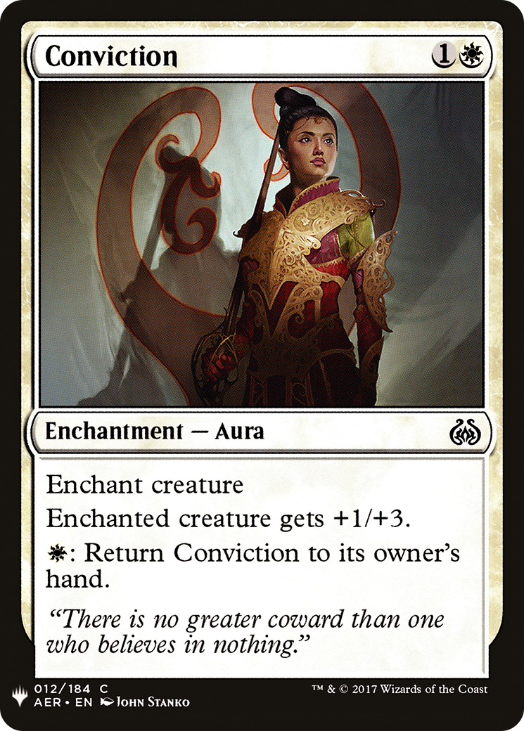 Image of Conviction (LIST-AER-12) - The List