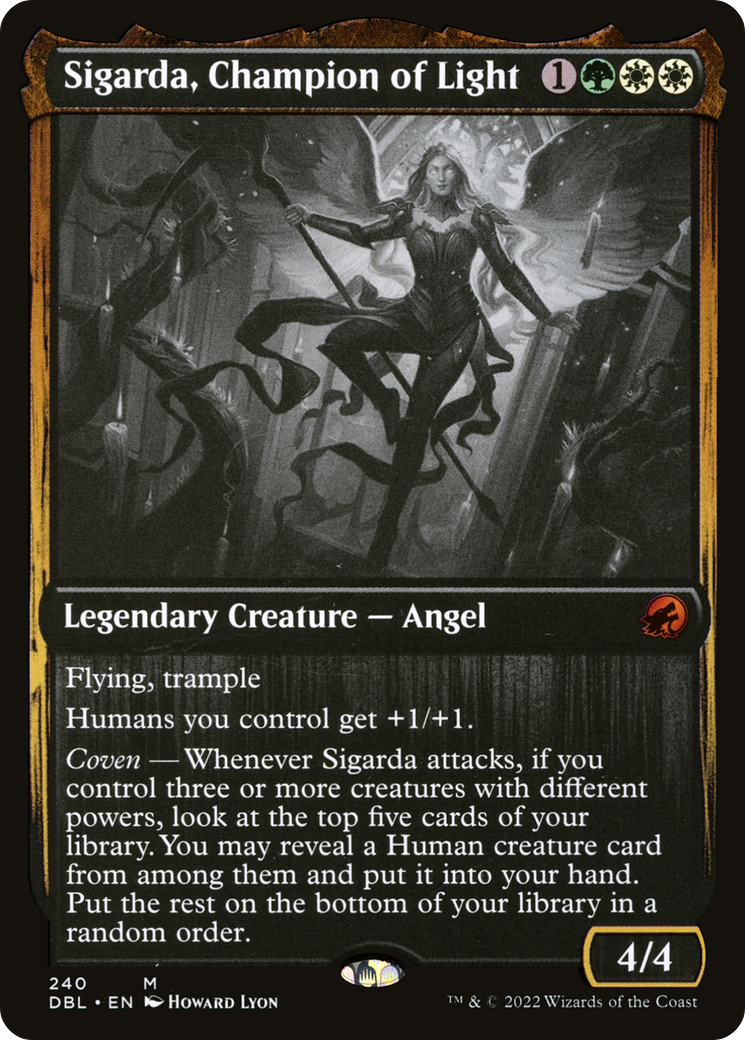 Image of Sigarda, Champion of Light (DBL-240) - Innistrad: Double Feature Foil