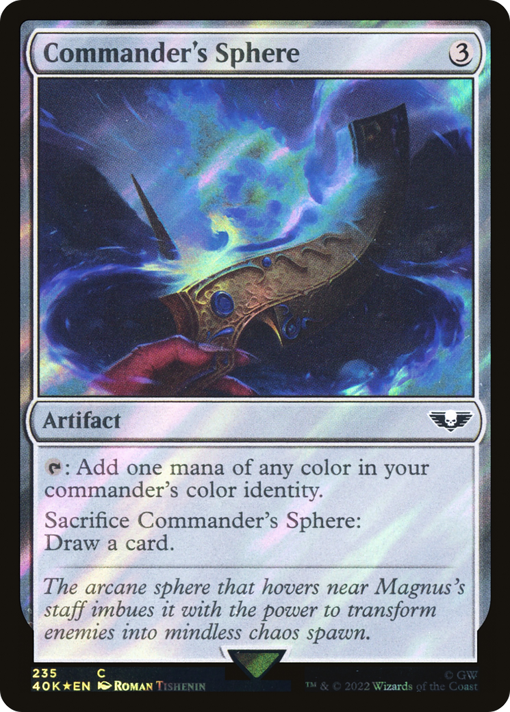 Image of Commander's Sphere (235) (Surge Foil) (40K-235) - Warhammer 40,000 Commander Foil