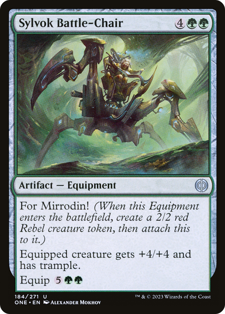 Image of Sylvok Battle-Chair (ONE-184) - Phyrexia: All Will Be One Foil