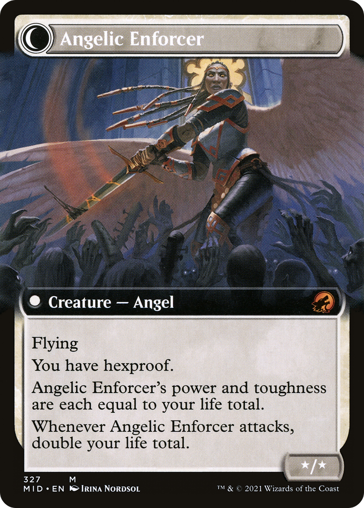 Image of Enduring Angel (Extended Art) (MID-327) - Innistrad: Midnight Hunt: (Extended Art, Double Faced Transform)