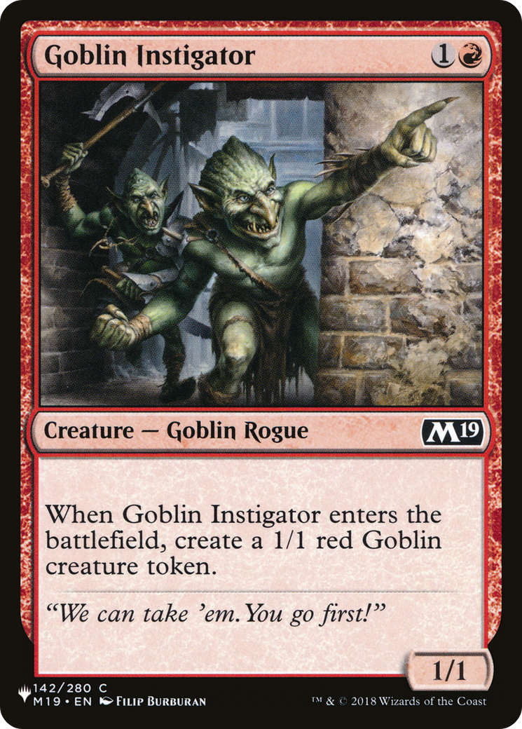 Image of Goblin Instigator (LIST-M19-142) - The List