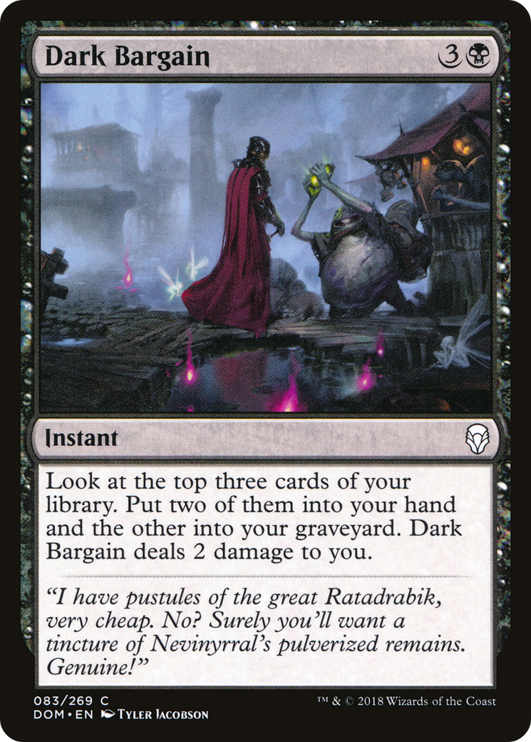 Image of Dark Bargain (DOM-083) - Dominaria Foil