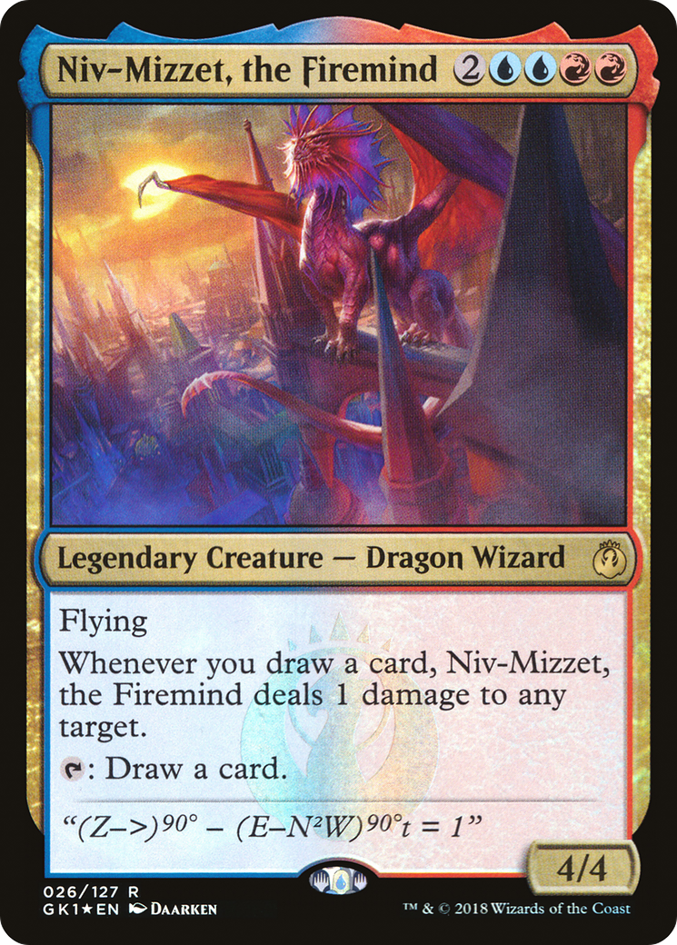 Image of Niv-Mizzet, the Firemind (GR1-026) - GRN Guild Kit Foil