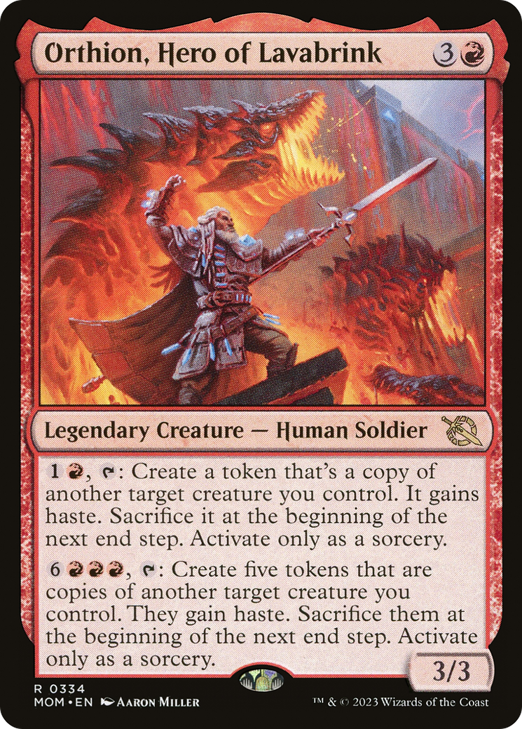 Image of Orthion, Hero of Lavabrink (MOM-334) - March of the Machine Foil