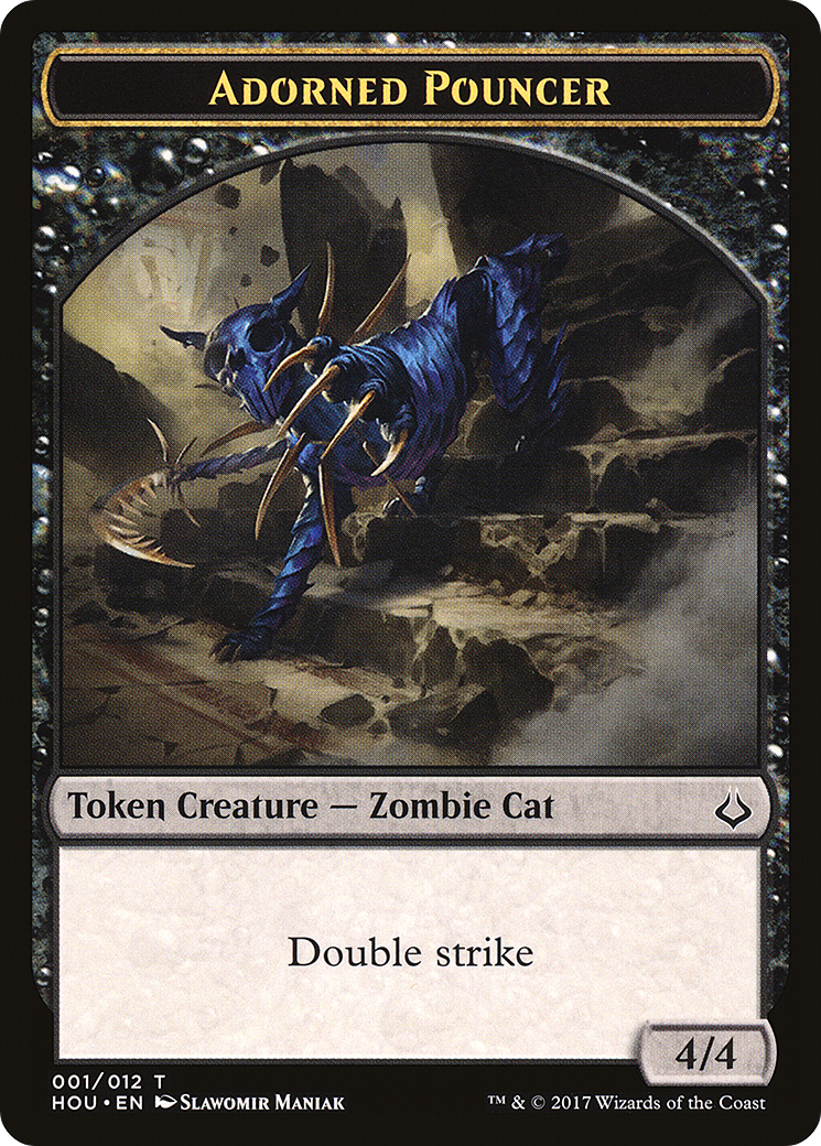 Image of Adorned Pouncer Token (HOU-001) - Hour of Devastation Tokens