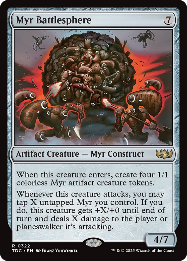 Image of Myr Battlesphere (TDC-322) - Commander: Tarkir: Dragonstorm