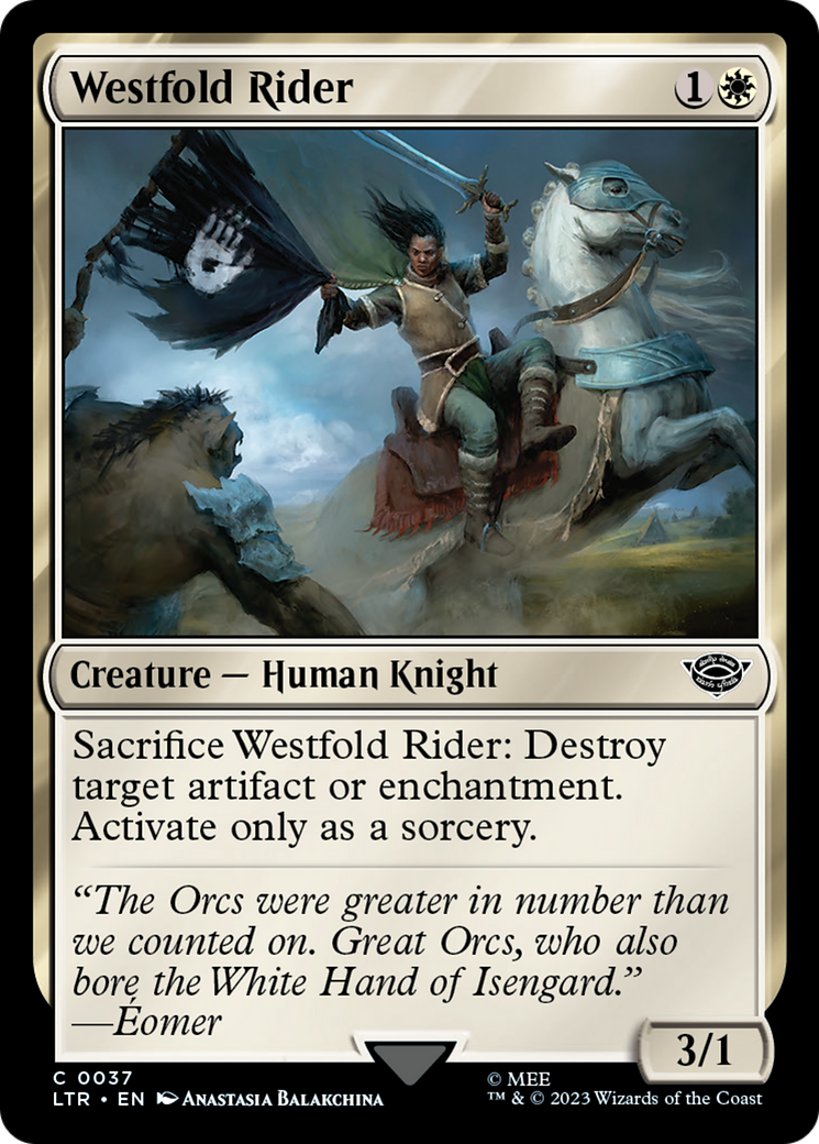 Image of Westfold Rider (LTR-037) - The Lord of the Rings: Tales of Middle-earth Foil