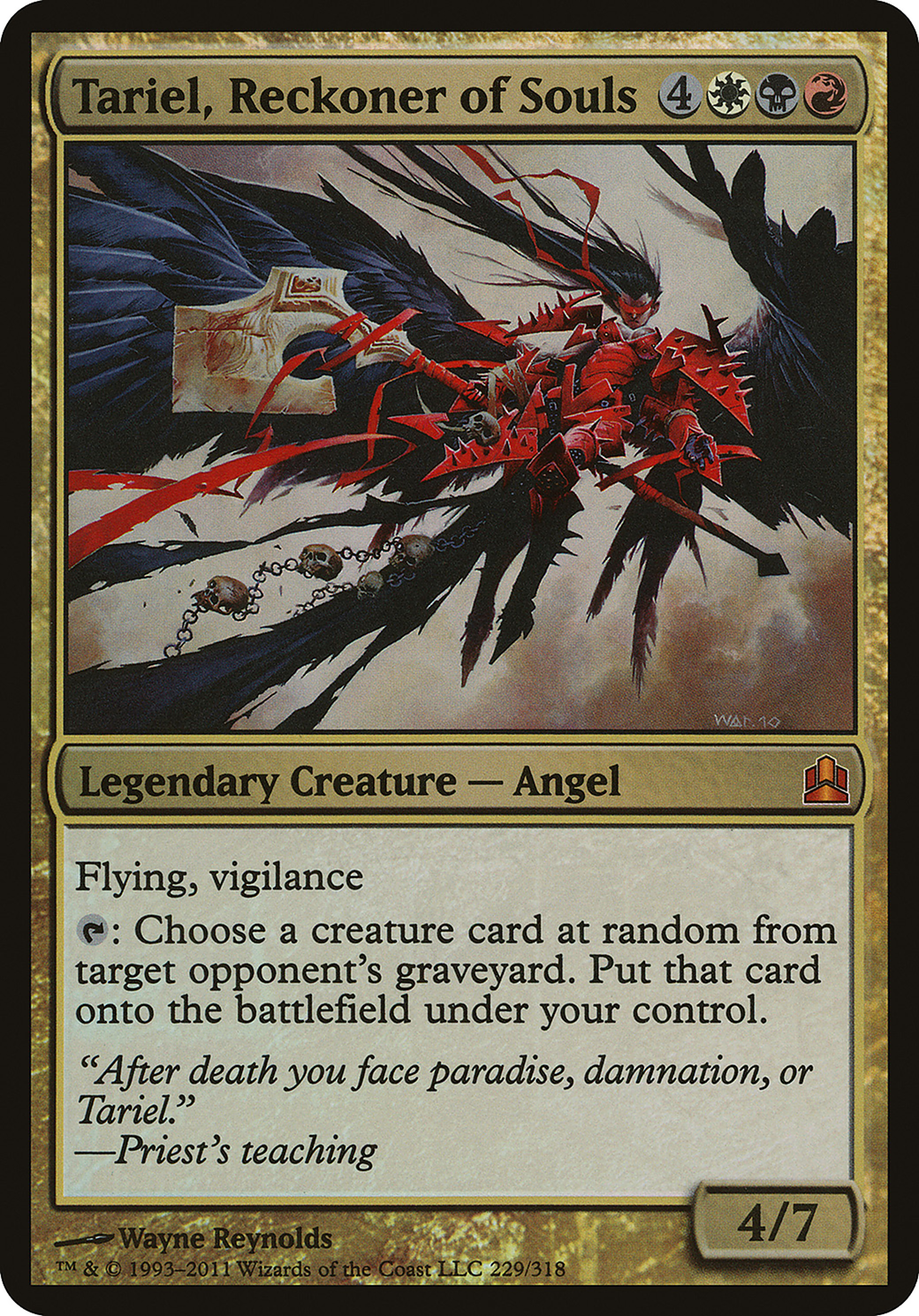Image of Tariel, Reckoner of Souls (Commander) (OVER-229) - Commander 2011 Oversized Foil