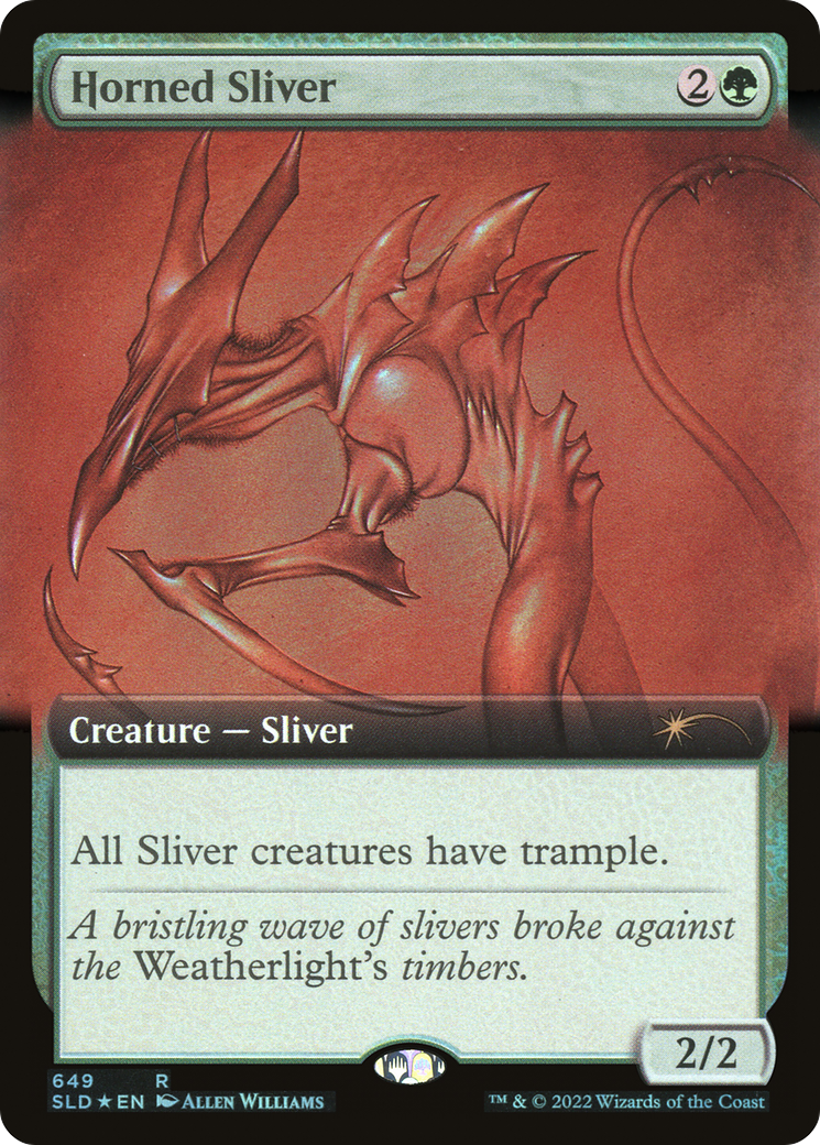 Image of Horned Sliver (Extended Art) (SLD-649) - Secret Lair Drop: (Extended Art) Foil