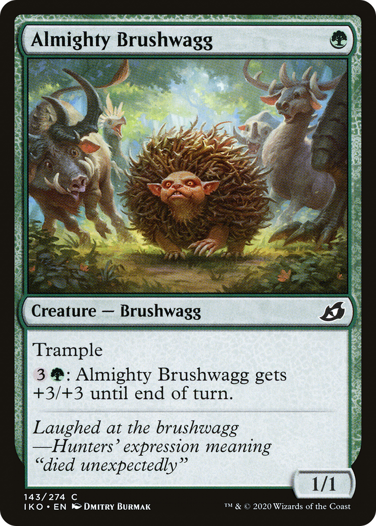 Image of Almighty Brushwagg (IKO-143) - Ikoria: Lair of Behemoths Foil