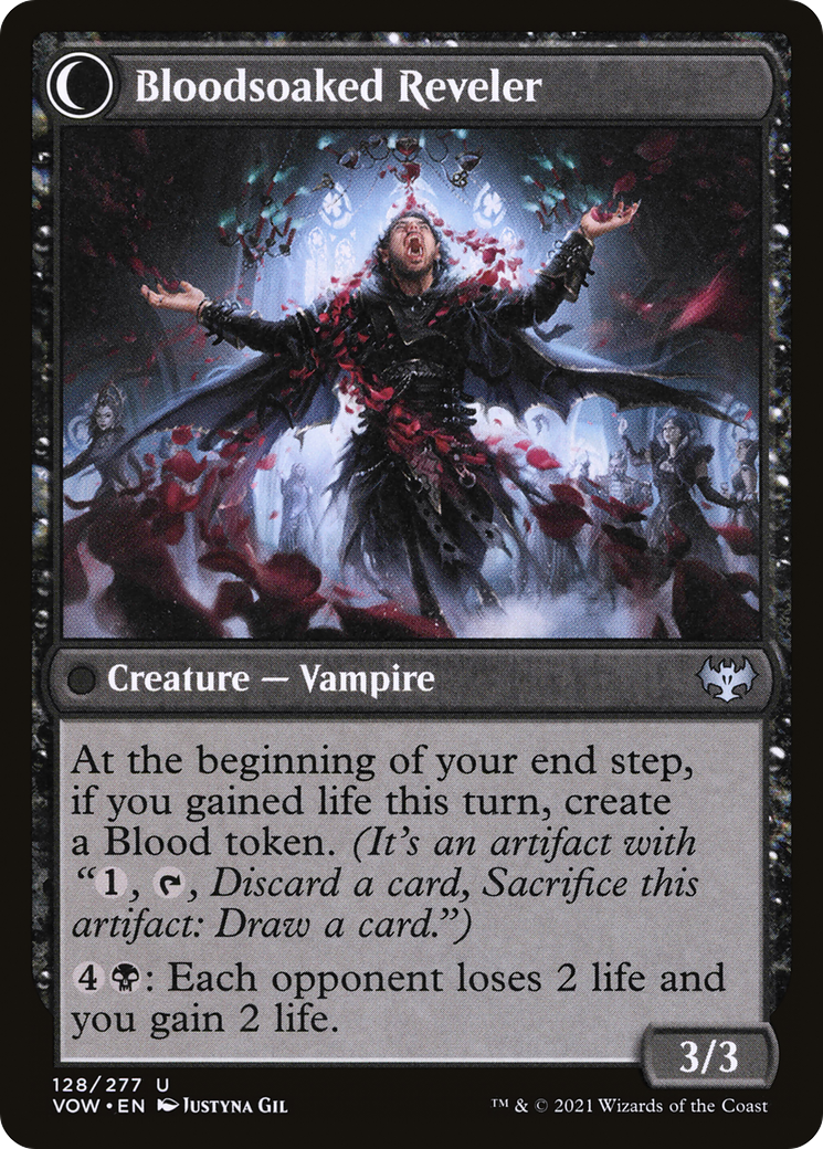 Image of Restless Bloodseeker (VOW-128) - Innistrad: Crimson Vow: (Double Faced Transform)