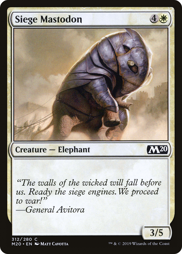 Image of Siege Mastodon (M20-312) - Core Set 2020