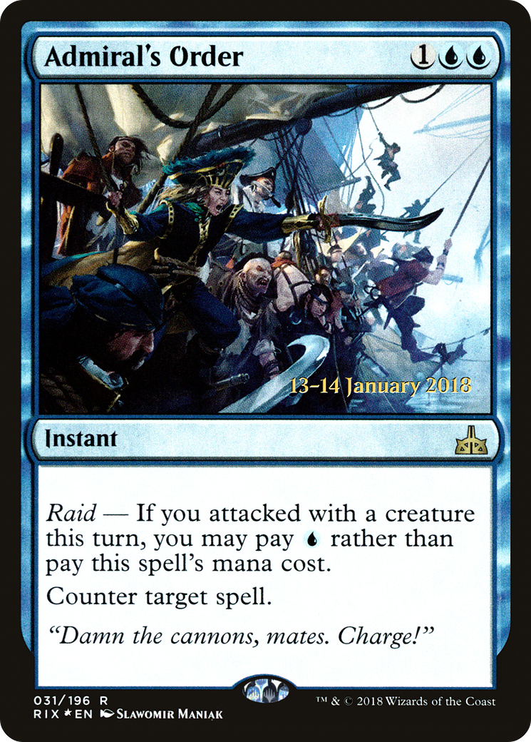 Image of Admiral's Order (PRE-031) - Rivals of Ixalan Promos Foil
