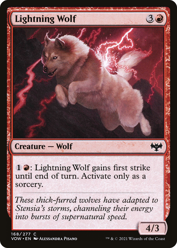 Image of Lightning Wolf (VOW-168) - Innistrad: Crimson Vow Foil