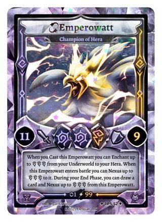 Image of Emperowatt - Champion of Hera (Serialized)  - Organized Play Series 5 Holo