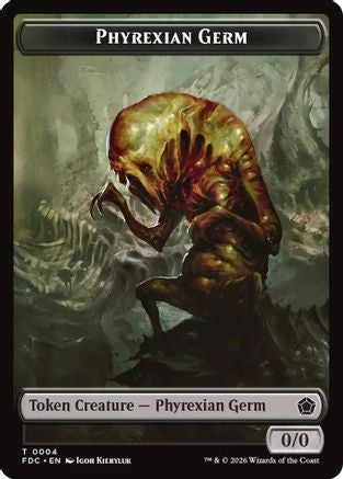 Image of Phyrexian Germ // Phyrexian Beast Double-Sided Token (FDC-4 // 11) - Commander: Foundations