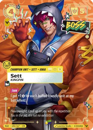 Image of Sett, Kingpin (Heartsteel Overnumbered) (183/167) - Radiance Foil