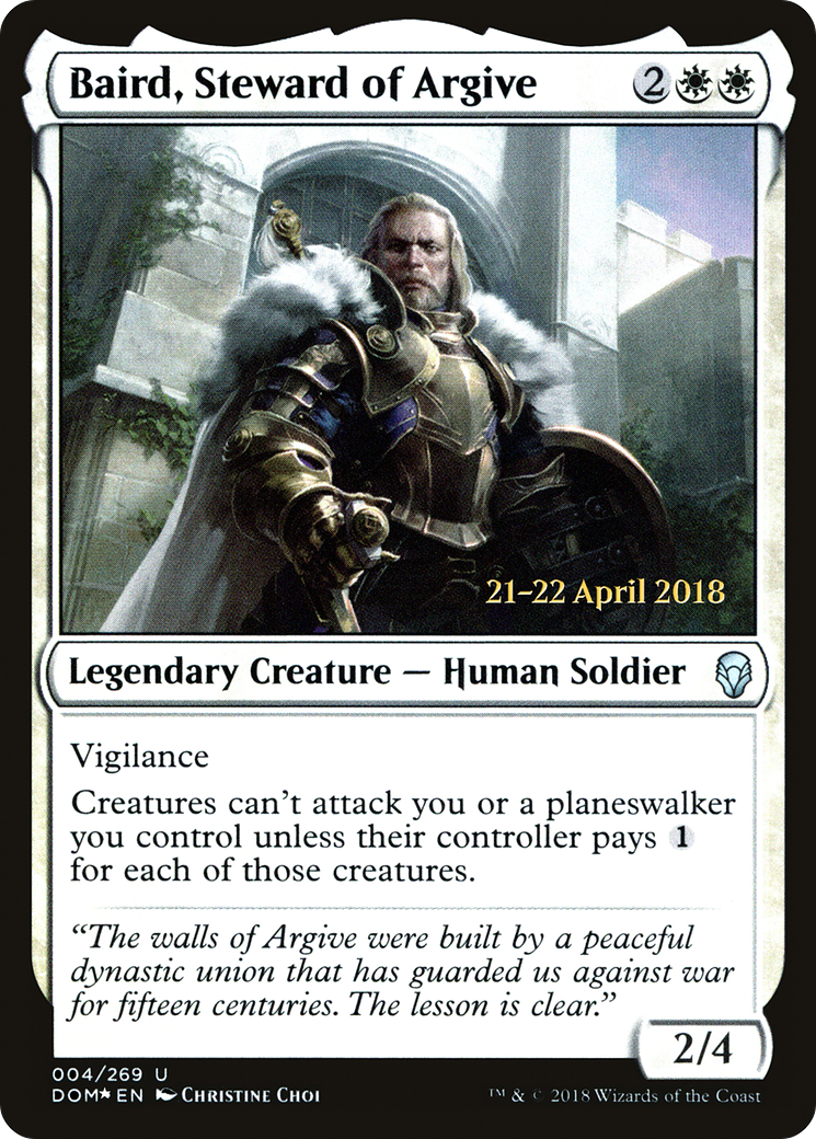 Image of Baird, Steward of Argive (PRE-04S) - Dominaria Promos Foil