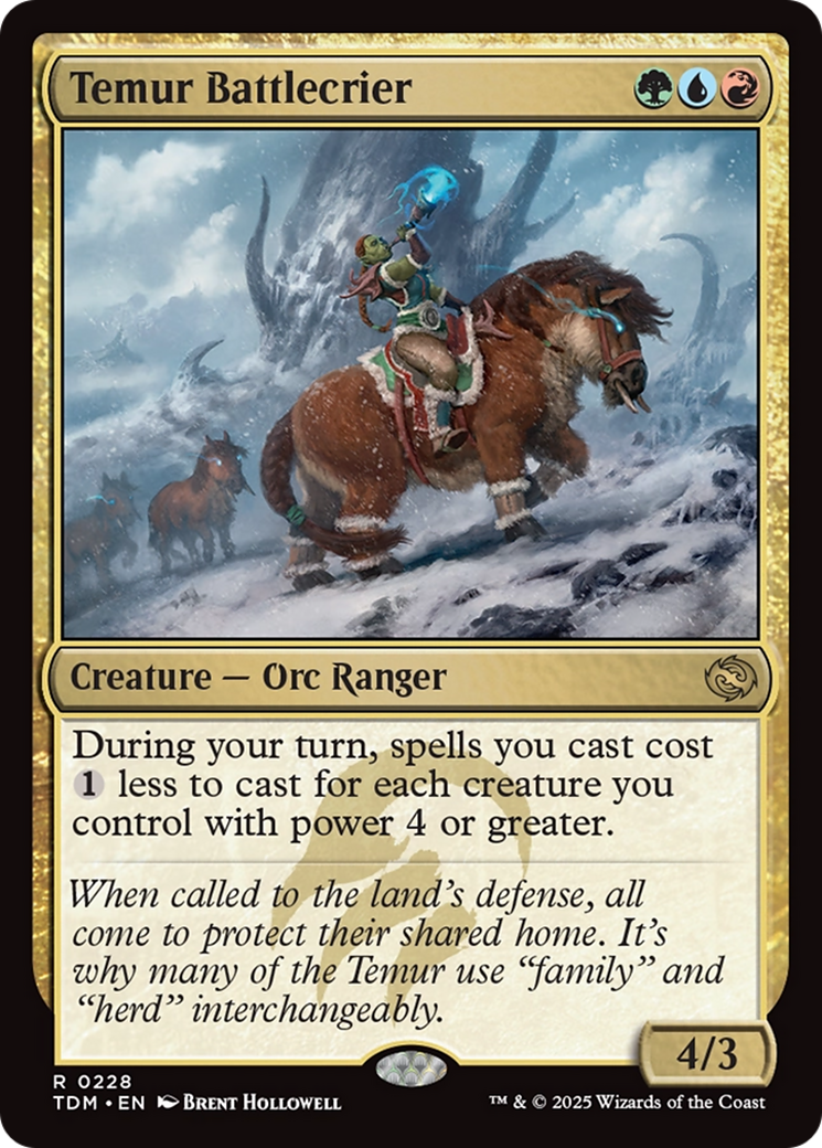 Image of Temur Battlecrier (TDM-228) - Tarkir: Dragonstorm Foil