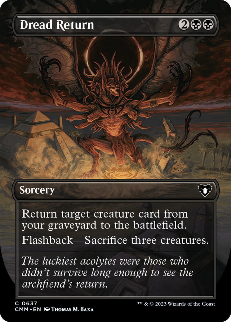 Image of Dread Return (Borderless) (CMM-637) - Commander Masters (Borderless)