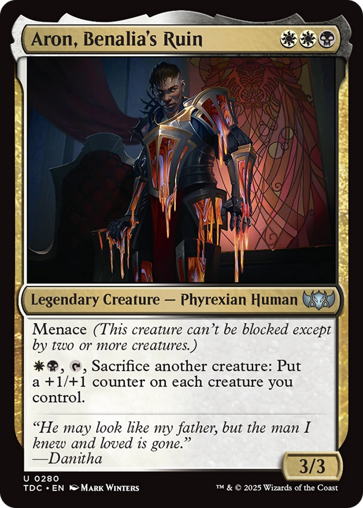 Image of Aron, Benalia's Ruin (TDC-280) - Commander: Tarkir: Dragonstorm