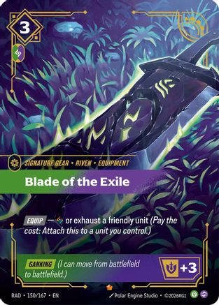 Image of Blade of the Exile (150/167) - Radiance Foil