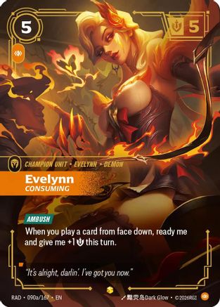 Image of Evelynn, Consuming (Alternate Art) (090a/167) - Radiance Foil