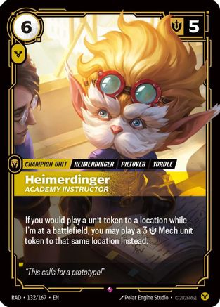 Image of Heimerdinger, Academy Instructor (132/167) - Radiance Foil