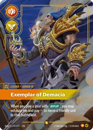 Image of Jarvan IV, Exemplar of Demacia (Overnumbered) (176/167) - Radiance Foil